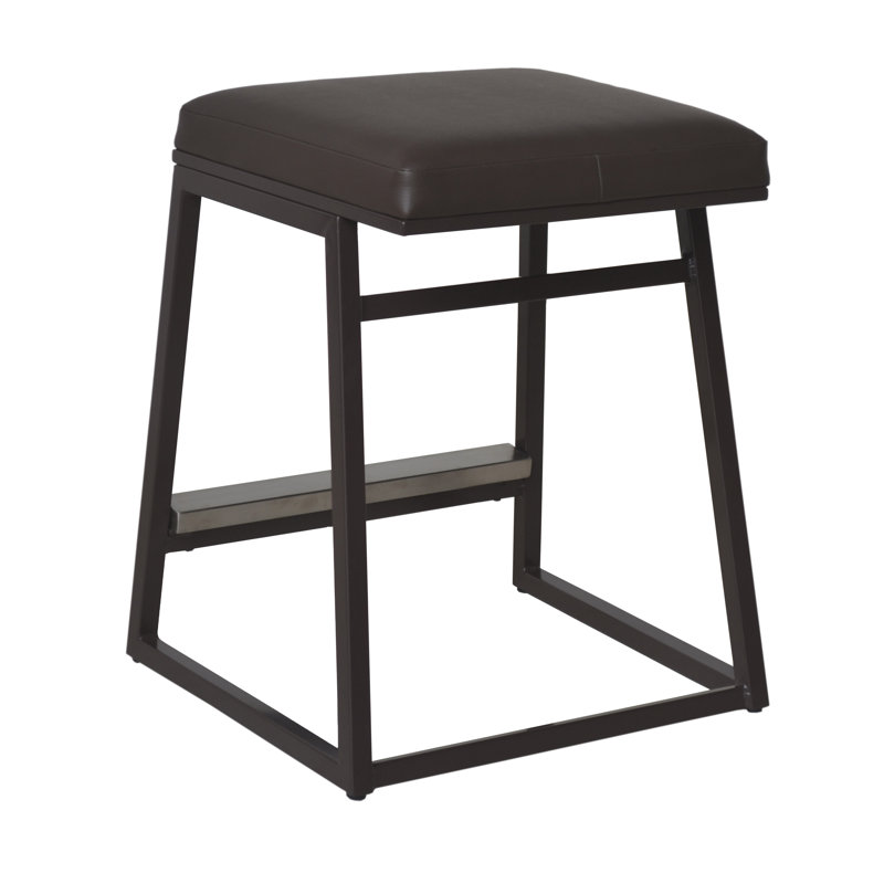 Tabouret de comptoir bar & Widya, Brun, Tabouret de comptoir (assise de 25 po de hauteur)
