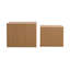 Ensemble de 2 tables basses cubiques en bois naturel