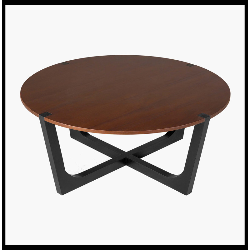 TABLE BASSE EN BOIS ACACIA, BRUN ET NOIR