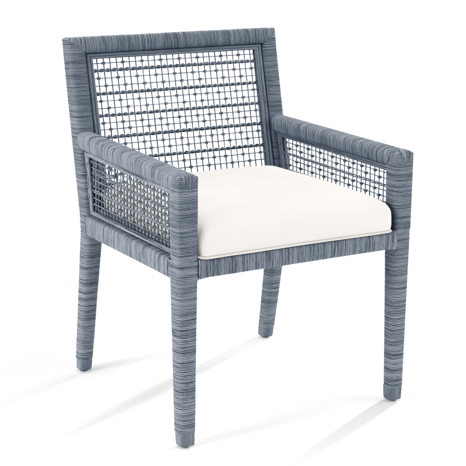 Glinda Dining Armchair, Sea Glass, Elite Ivory; 0321-91