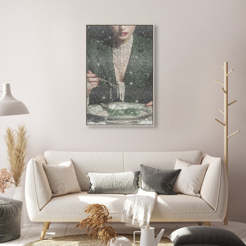 Forest Feast Canvas Fashion Print by Oliver Gal, Black Frame, 10 x 15, 31"H x 21"W, Silver Floater Frame