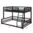Floor Bunk Bed Frame With Ladder And Safety Guardrails-117531117