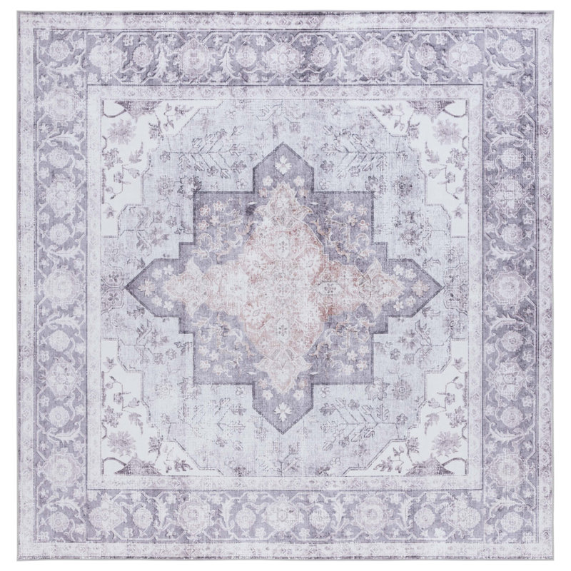 Tapis oriental performance lavable en machine Maelina, Carré 6 pi