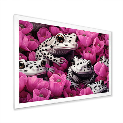 Blanc et rose Pop Art Frog I