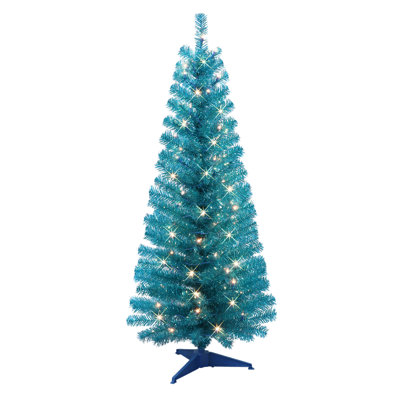 Glaudia 4.5' Lighted Artificial Pine Christmas Tree