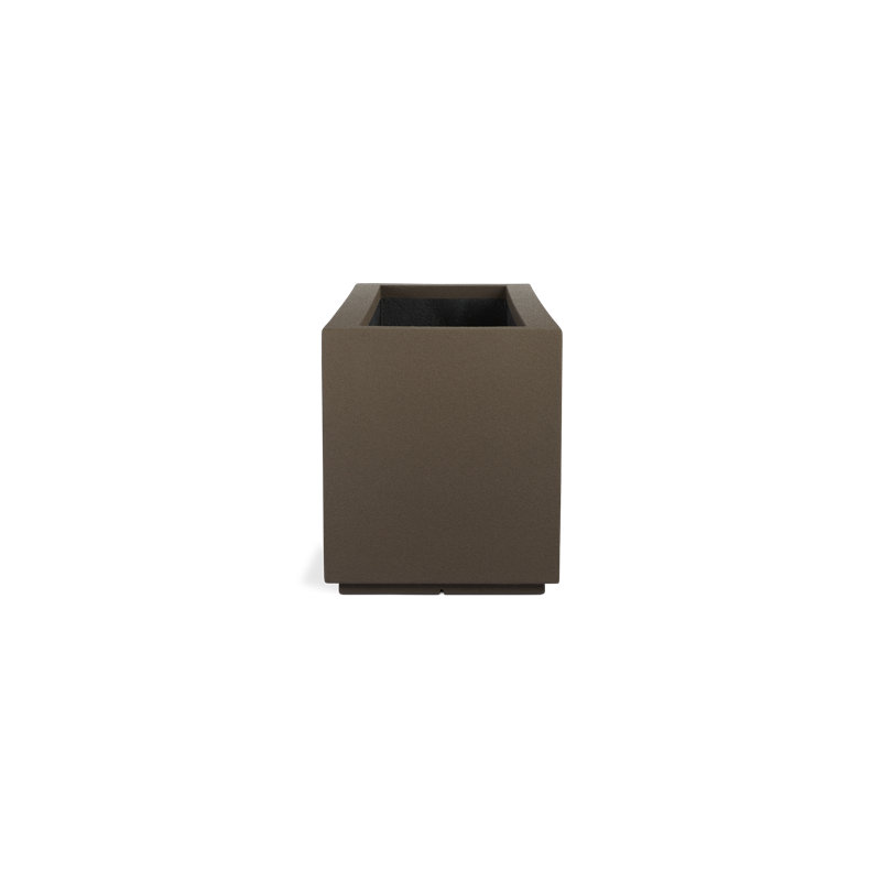 Milan Tall Polymer Box, 19" H x 43" W x 15" D, Chocolate Brown