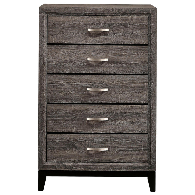 Gregory Grey Oak 5-Drawer Chest
