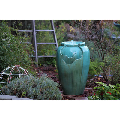Tea Garden Fountain (Rustic Green) By 