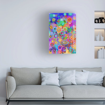 Wrapped Canvas Wall Art - Noemi Ibarz 'Ilustración Sin Título 1' Wall Art for Living Room, Bedroom, or Office Décor  - 12x19