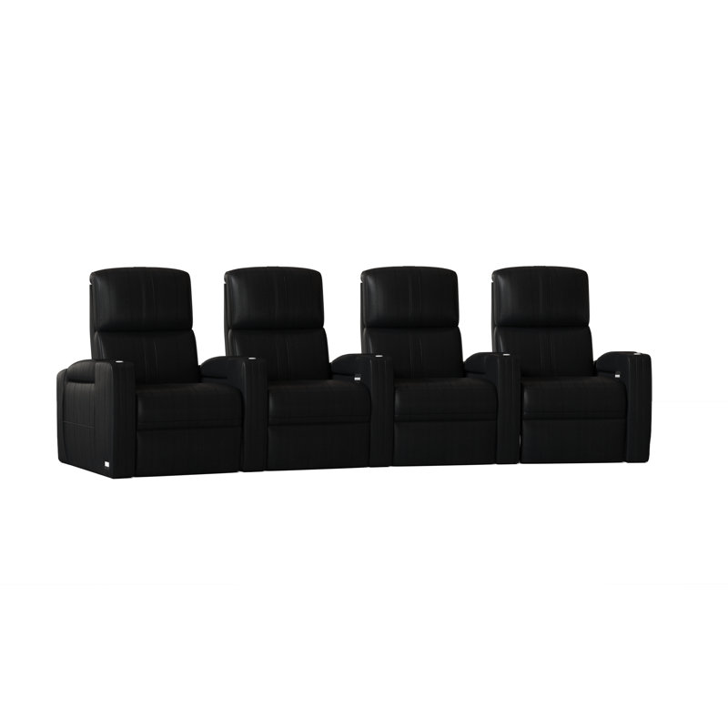 Rangée de cinéma maison Flash HR Series (rangée de 4), Onyx Smartsuede