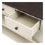 Console rétro avec deux tablettes ouvertes, structure en bois de pin massif et pieds pour le salon (espresso et beige)-1006043210-1006043211