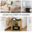 Bordeaux 19.7" Wide 2-Tier Round Glass Top End Table Living Room Couch Side Table-1915968251