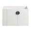 Meuble-lavabo de salle de bain avec lavabo, 2 portes et tablette de rangement ouverte-438498077