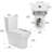 1.1/1.6 Gpf Elongated Comfort Height Floor Mounted One-Piece Toilet, Cupc Certified, Watersense Cetified, Ceramic, White Color, Soft Close Seat