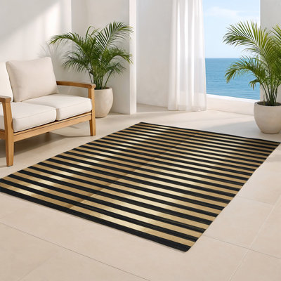 Tapis intérieur / extérieur brun HorizontalStripes