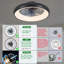 Ventilateur de plafond noir à DEL réglable de 20 po à intensité variable et température de couleur