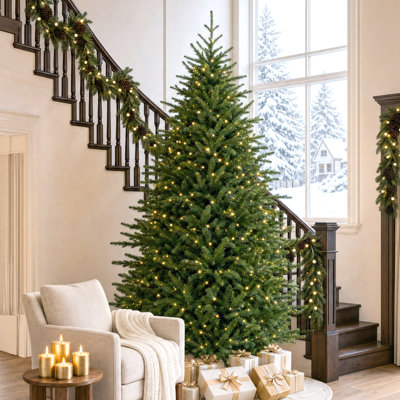 Sapin de Noël artificiel pré-éclairé 7 pi avec 460 lumières RVB multicolores