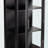 Finn Wood Cabinet With Glass Door in Black Finish, 47.13'' H X 23.43'' W X 15.62'' D