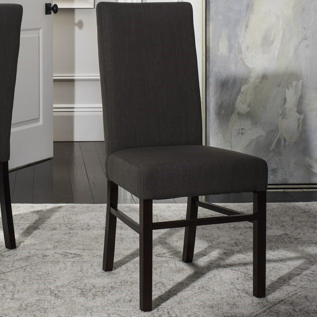 Chaise rembourrée Ardell, Brun charbon