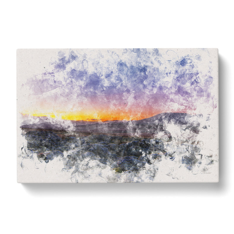 Sunrise Over The Yorkshire Dales - Wrapped Canvas Print, 60cm H x 91cm W x 3cm D