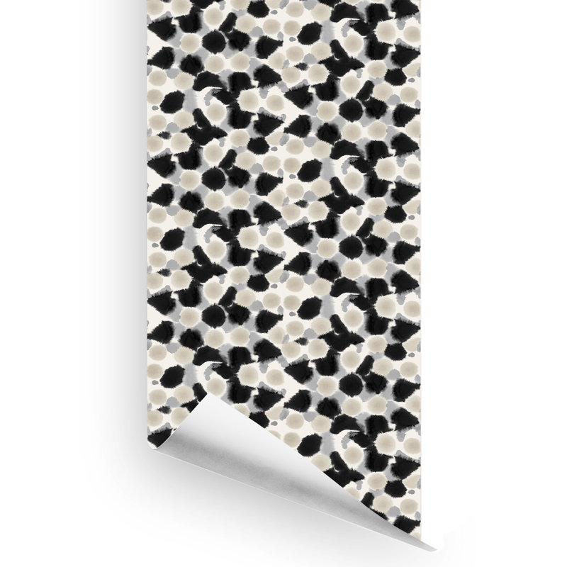 Rouleau de papier peint L 10 pi x l 24 po Janyth, Noir / gris