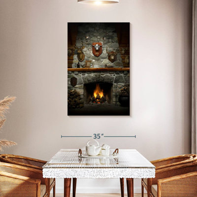 Lilie Rustic Stone Fireplace