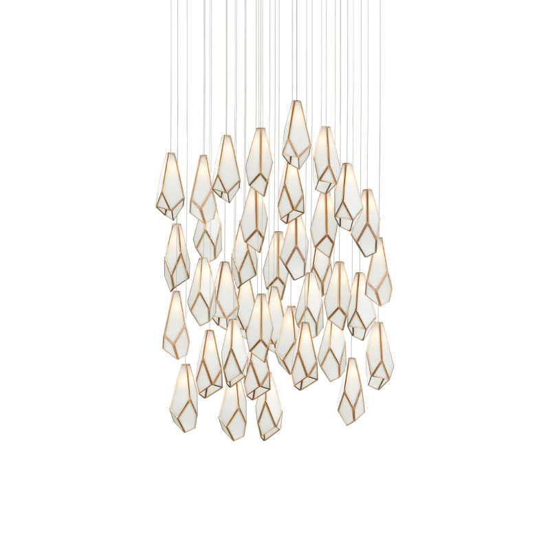 Luminaire suspendu 36 lumières Glace White
