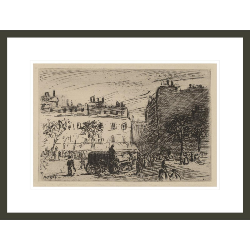 «Paris Street Scene» par Robert Henri, impression giclée sur cadre, H 16,48 po x l 21,75 po