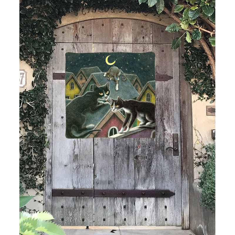 Murale de porte en bois night shift