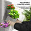 Outsunny Wall-mounted Wooden Garden Planters with Trellis-807601325