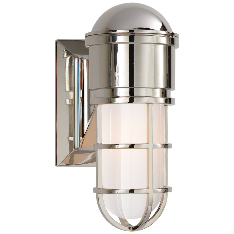 Chapman & Myers Marine Wall Light, Polished Nickel