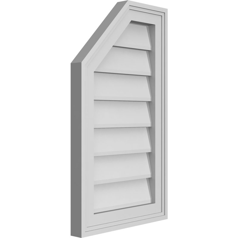 Évent en demi-octogone supérieur à montage en surface Signature, H 1,5 po x L 14 po x l 24 po