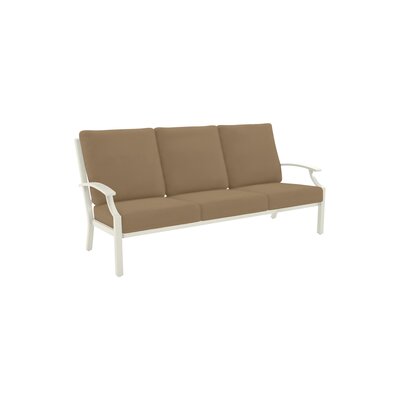 Marconi 78"" Wide Outdoor Patio Sofa with Cushions -  Tropitone, 542021_PMT_Canvas Heather Beige