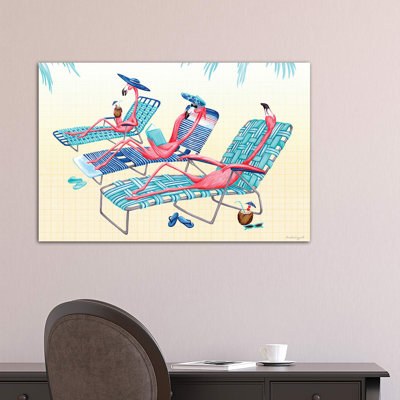 " Flamingos Beach " by Amélie Legault
