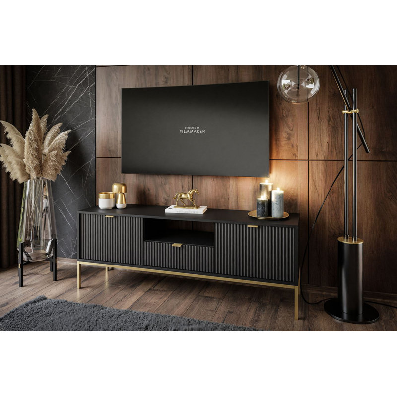 TV-Cabinet Leena 154 cm, Black
