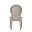 Faustine Tan Fabric & Salvaged Light Oak Finish Side Chair (Set Of 2)