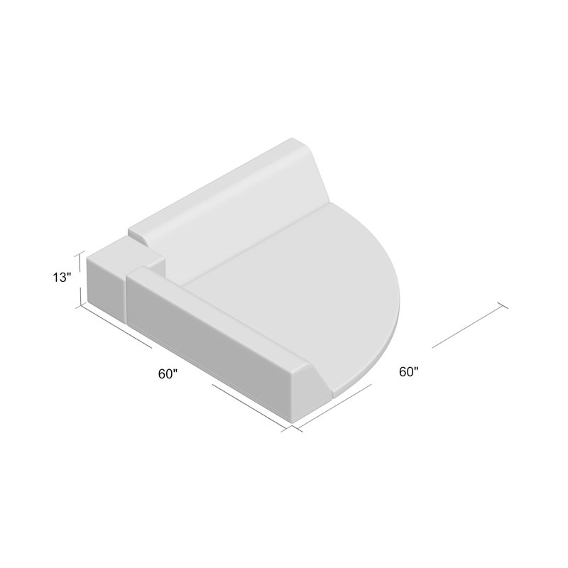 Quarter Circle Restful Corner Soft Seating