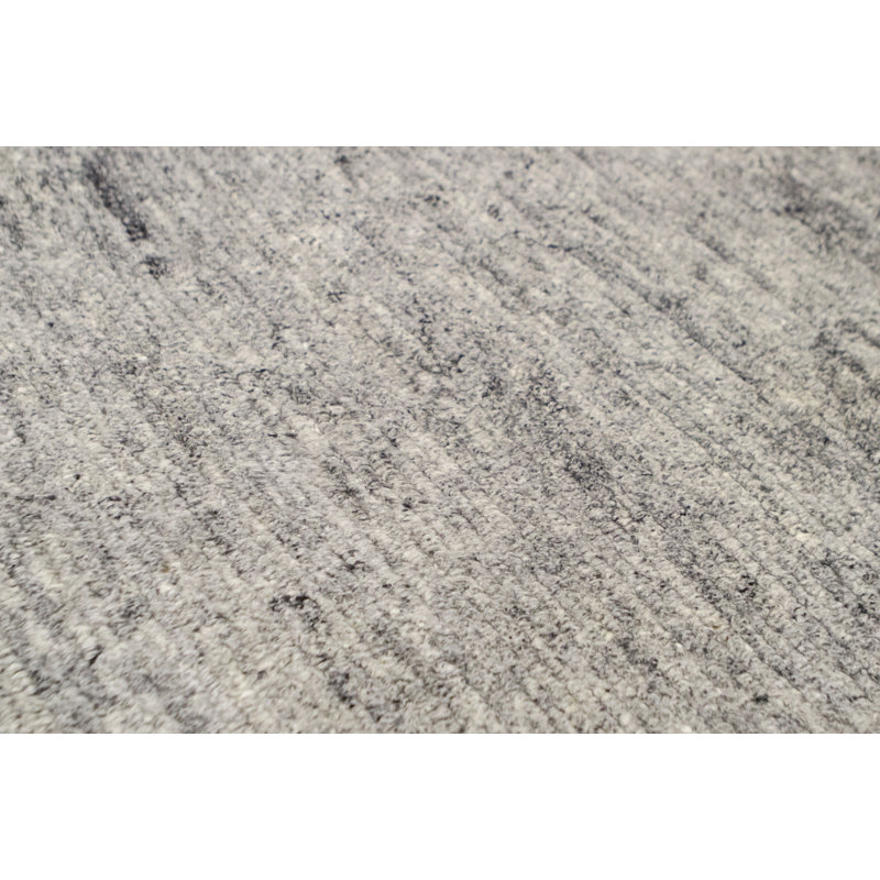 Wool Area Rug in Gray, Retangle 10'1" x 14'3"