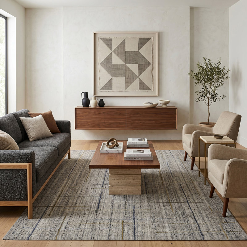 Hawaii Transitional Style Hand-Woven Natural Area Rug, 2' X 3', Gray, Rectangle 5' x 8'