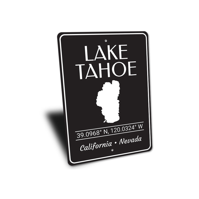 Plaque en aluminium Lake Tahoe, H 14 po x l 10 po x P 0,04 po