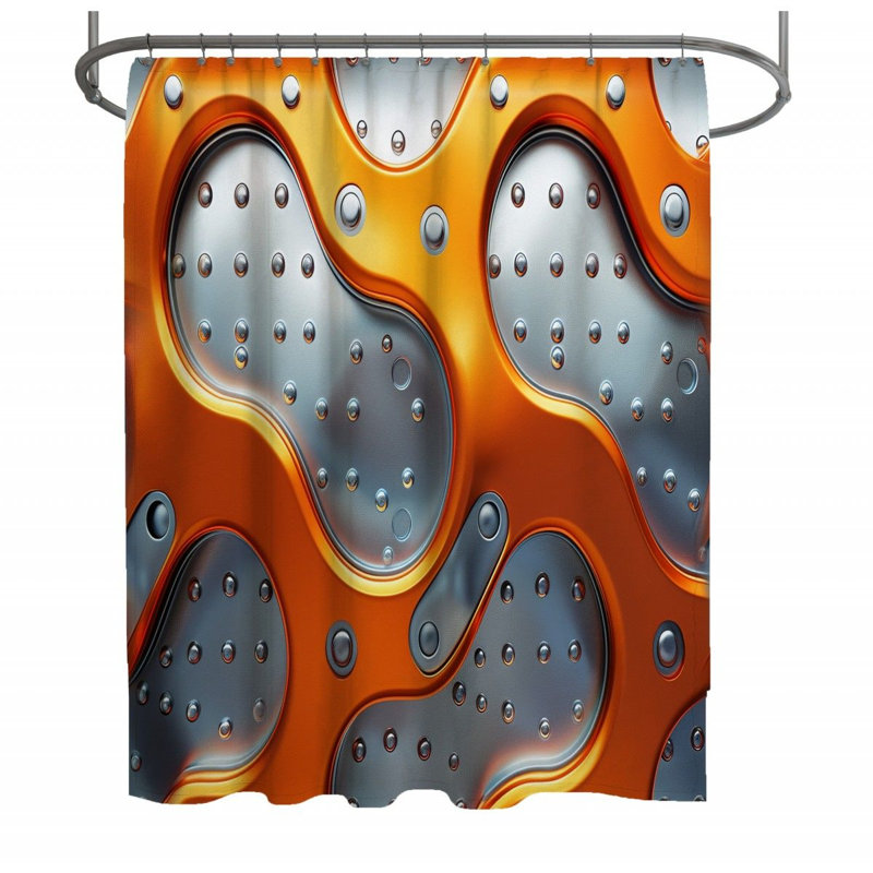 Abstract Art Abstract Shower Curtain, 83"H x 70"W