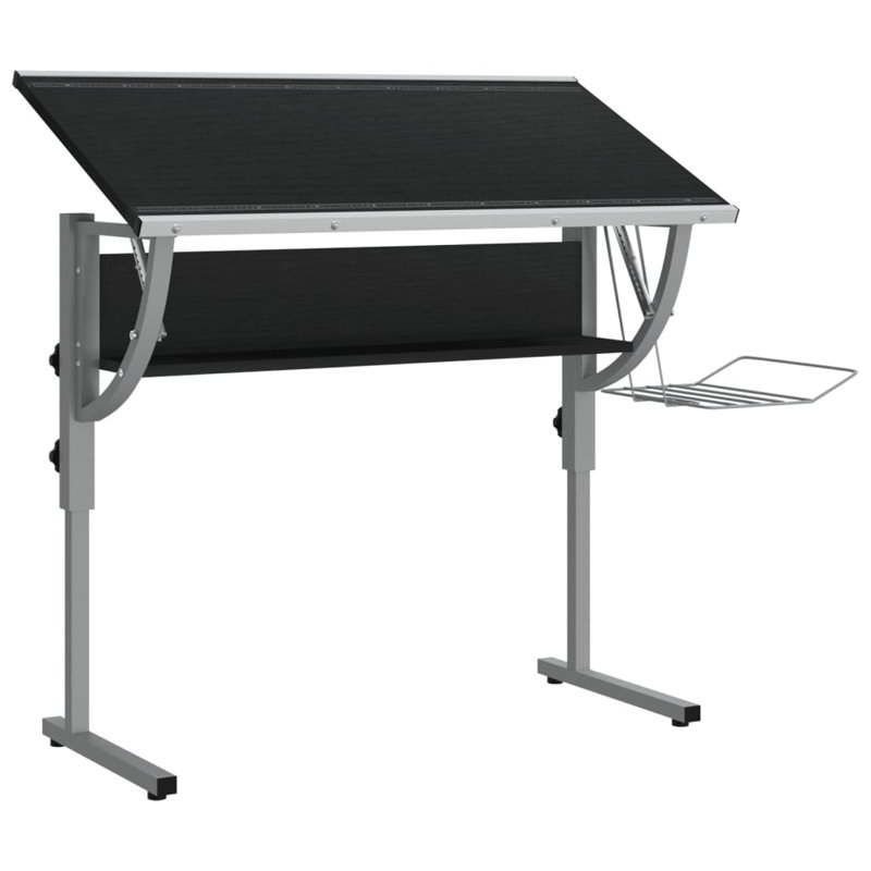 Arven Steel Writing Desk, Black