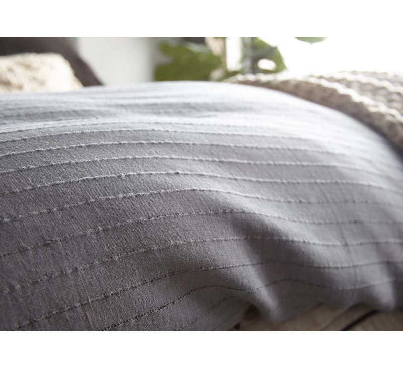 Cambria Linen Duvet Cover, King Duvet Cover, Steel Blue
