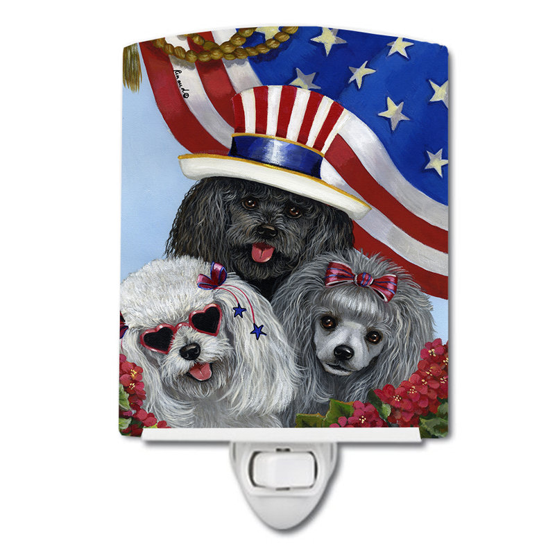 Veilleuse en céramique Poodle USA, Caniche