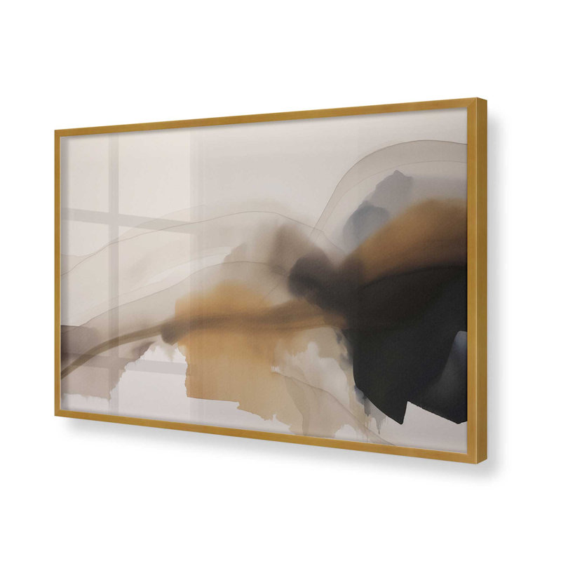 Rustic Elegance Noir Print, Polished Gold Framed, 19.25" H x 25.25" W