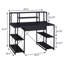 Bureau avec tablettes ouvertes et huche-1252417947