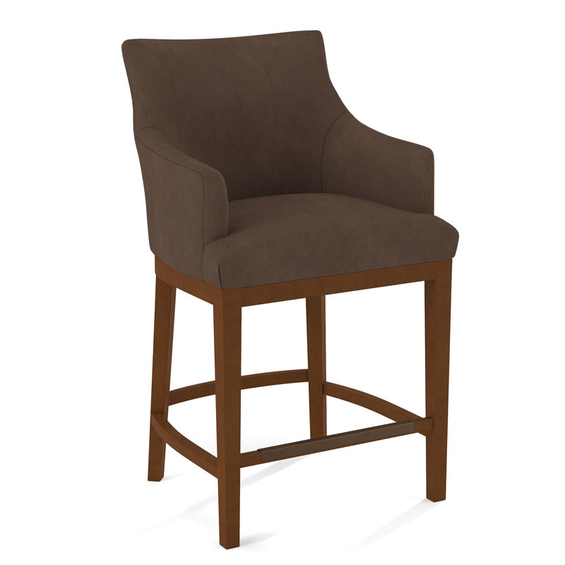 Upholstered Counter Stool, English Saddle, Evolution Caribou