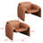 Modern Minimalist Orange Faux Leather Sofa Chair