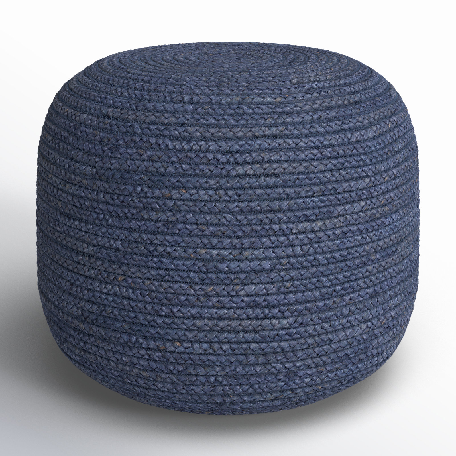 Rodriguez Upholstered Pouf, Dark Blue
