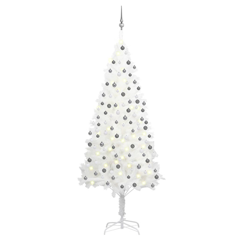 Artificial Christmas Tree with LEDs&Ball Set, 6.89ft H